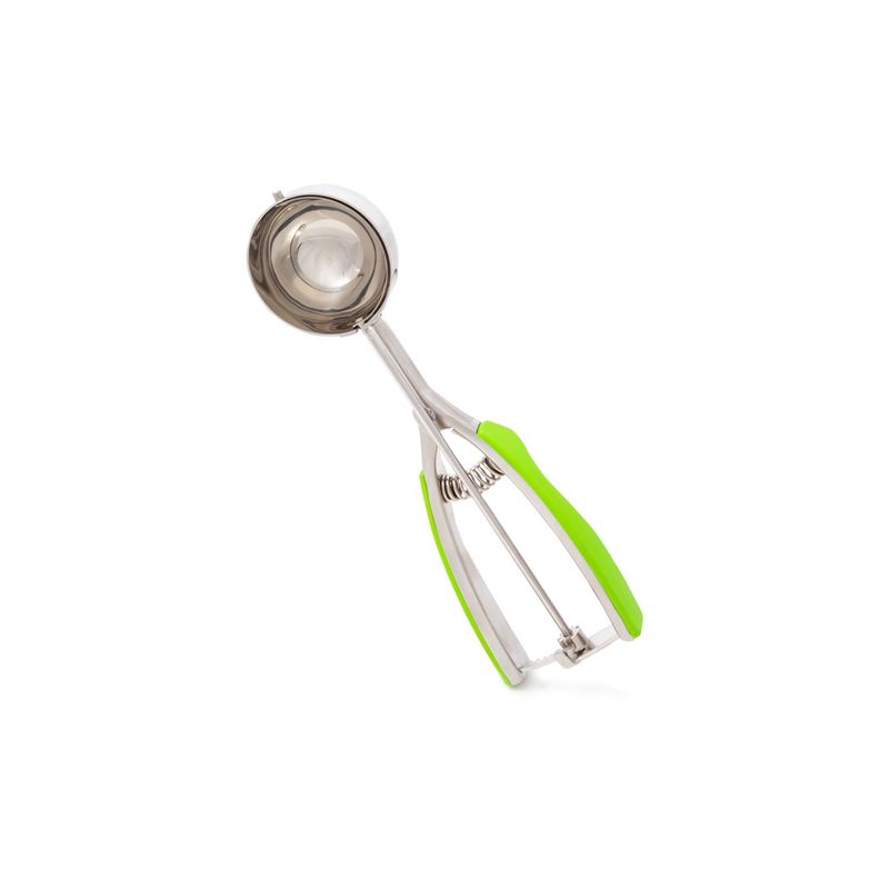Millvado - SS Ice Cream Scoop With Soft Grip Handles Large 2.4 Dia Green