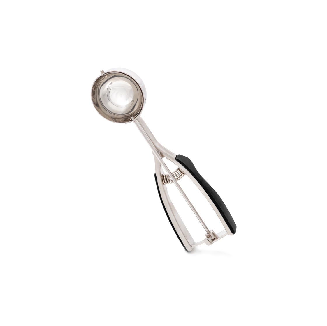 Millvado - SS Ice Cream Scoop With Soft Grip Handles Large 2.4 Dia Black