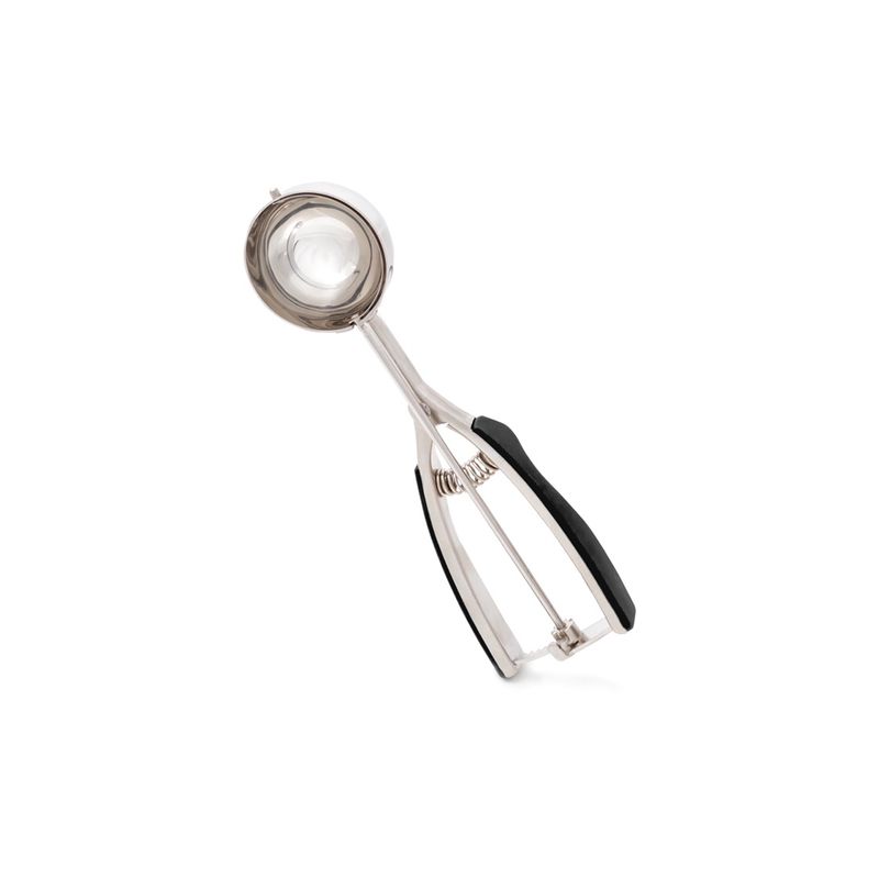 Millvado - SS Ice Cream Scoop With Soft Grip Handles Large 2.4 Dia Black