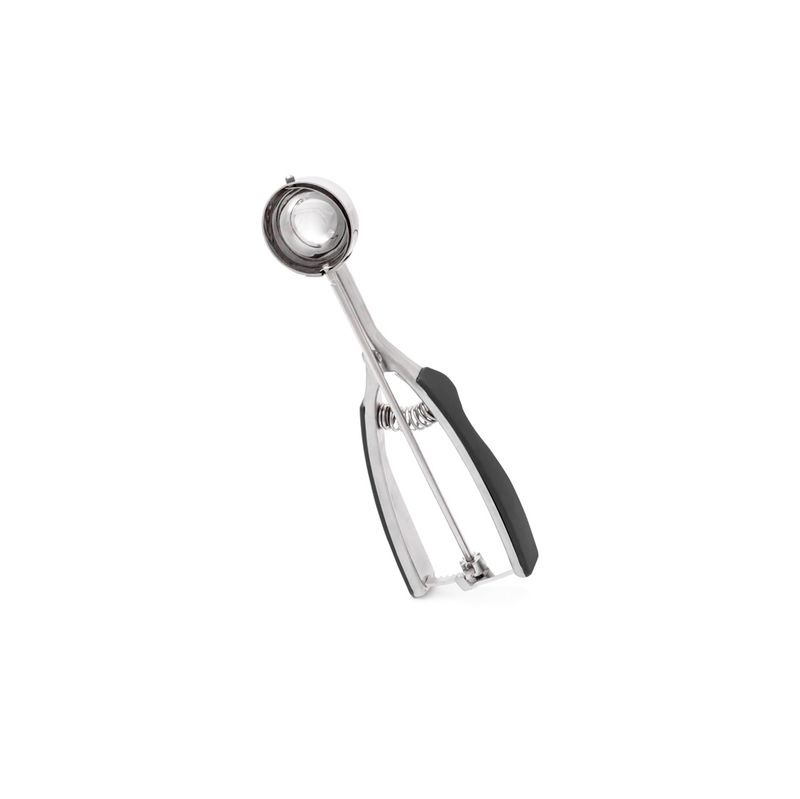Millvado - SS Ice Cream Scoop With Soft Grip Handles Small 1.6 Dia Black