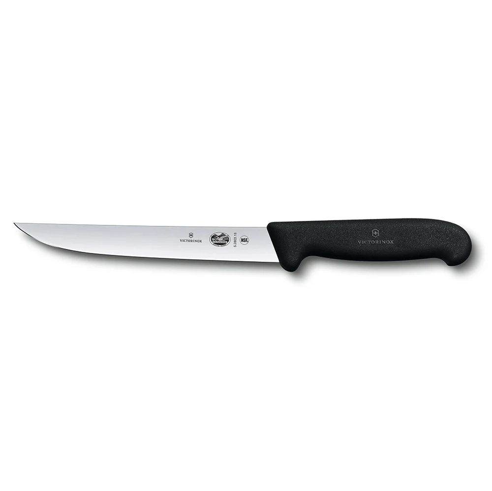 Victorinox - Fibrox Pro Carving Knife# Straight# Semi Flexible Blade# 7 "# Black