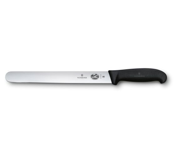 Victorinox - Fibrox Pro Slicing Knife# Straight# Round Tip# 12 "# Black