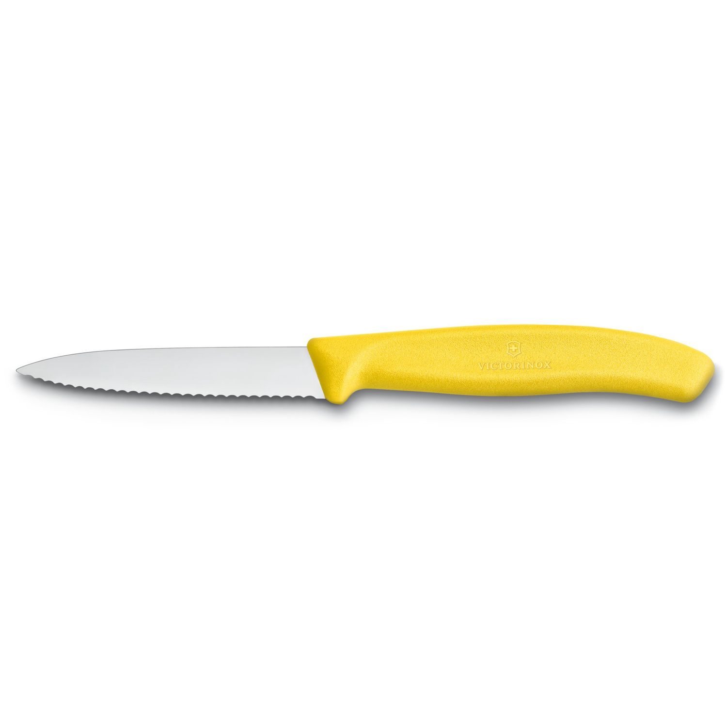 Victorinox - Swiss Classic Paring Knife# Serrated# Spear Tip# 3.25"# Yellow