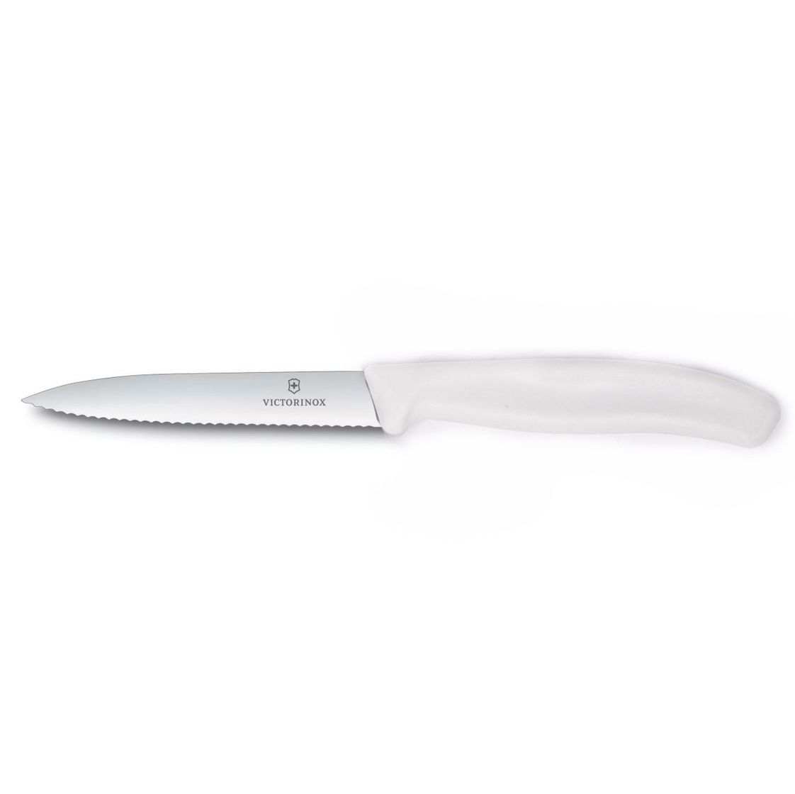 Victorinox - Swiss Classic Paring Knife# Serrated# Spear Tip# 3.25# White