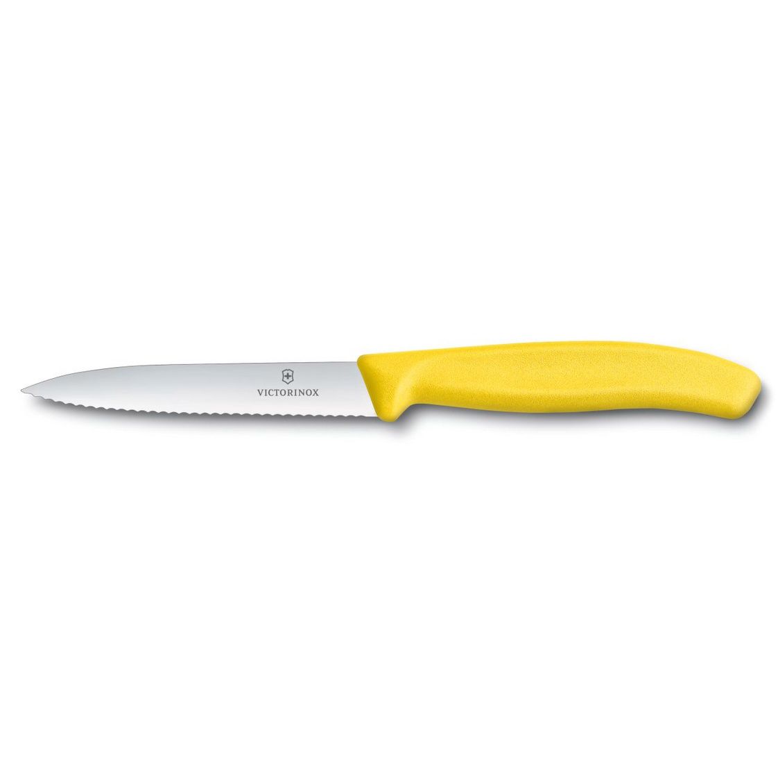 Victorinox - Swiss Classic Paring Knife# Serrated# Spear Tip# 4"# Yellow