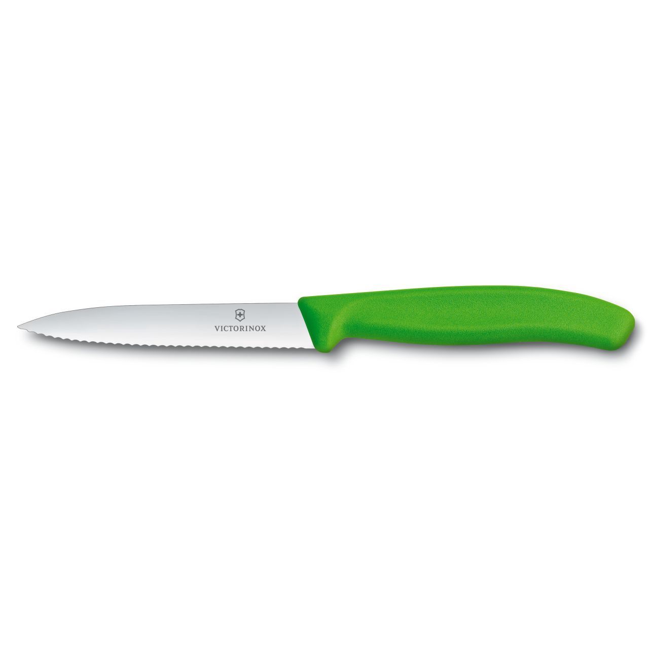 Victorinox - Swiss Classic Paring Knife# Serrated# Spear Tip# 4"# Green