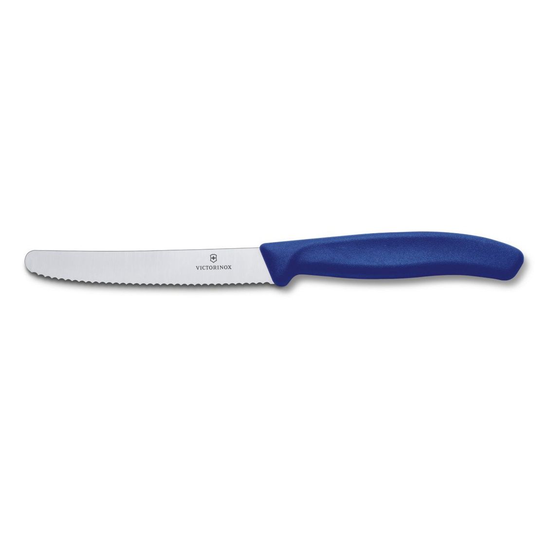 Victorinox - Swiss Classic Tomato Knife# Serrated# Round Tip# 4.5# Blue