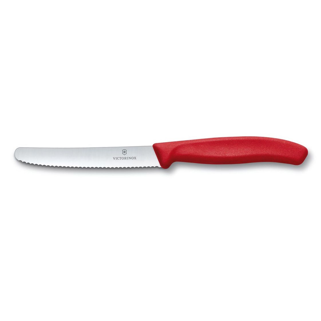 Victorinox - Swiss Classic Tomato Knife# Serrated# Round Tip# 4.5# Red