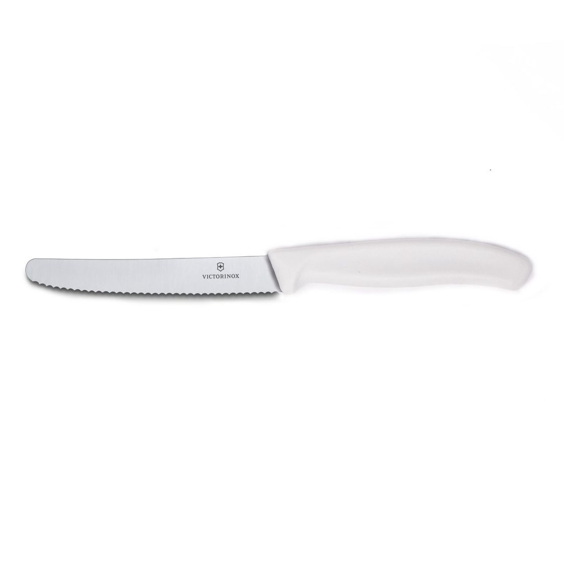 Victorinox - Swiss Classic Tomato Knife# Serrated# Round Tip# 4.5# White