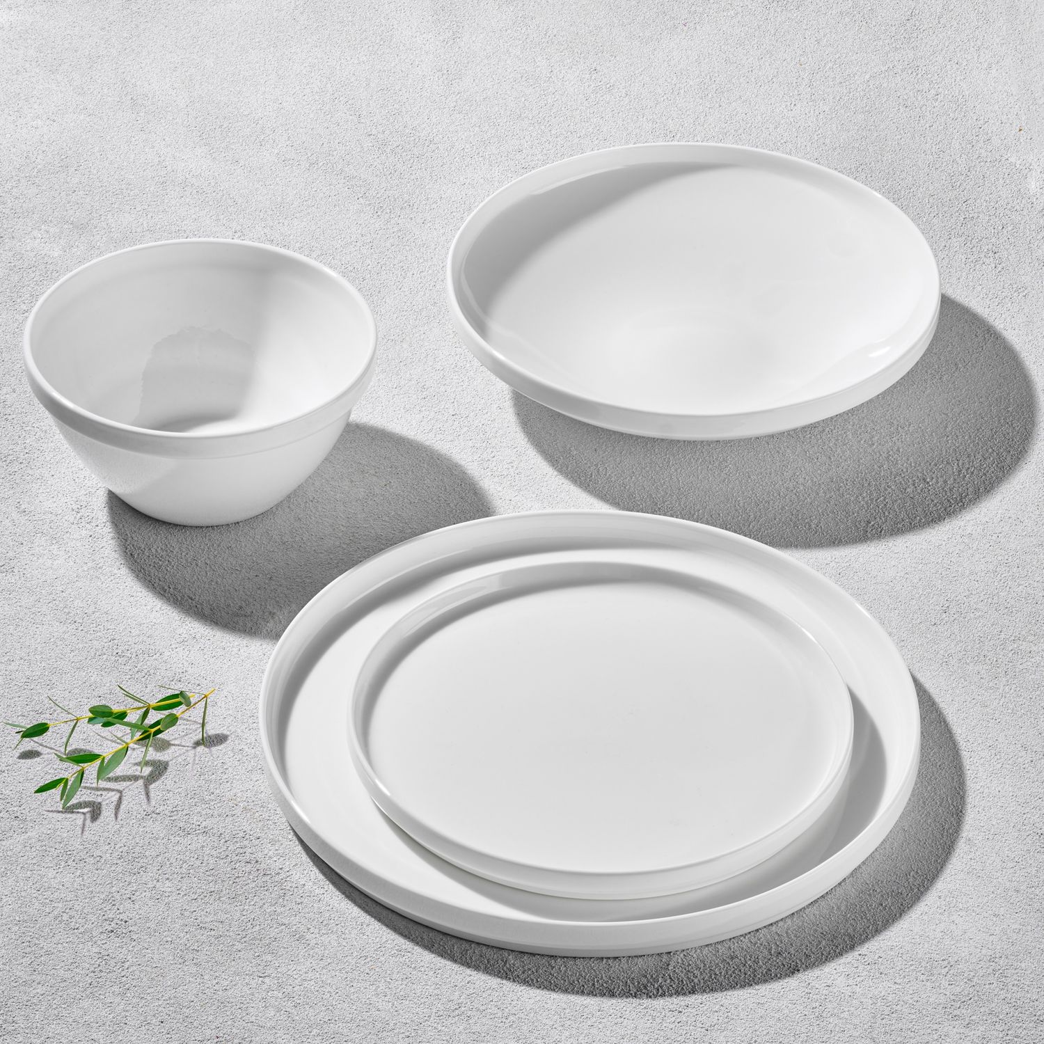 Vikko - Aidan, Bone China, White, 16 Pc Dinnerware Set, Service for 4