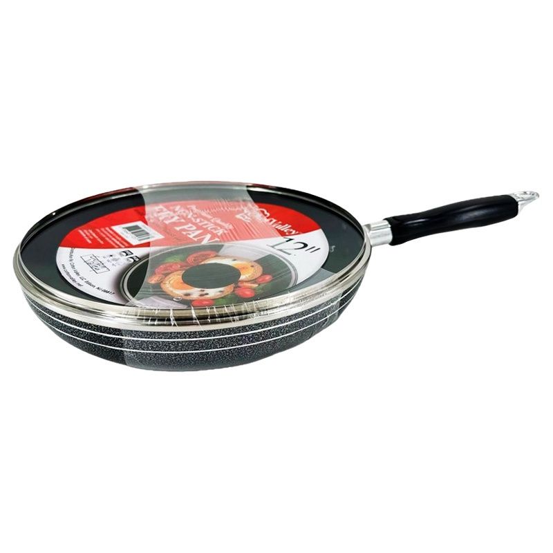 12" NONSTICK FRY PAN W/LID