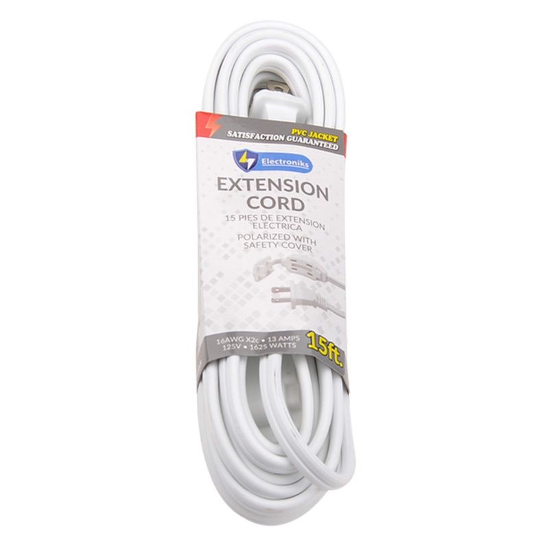 15FT. EXTENSION CORD WHITE