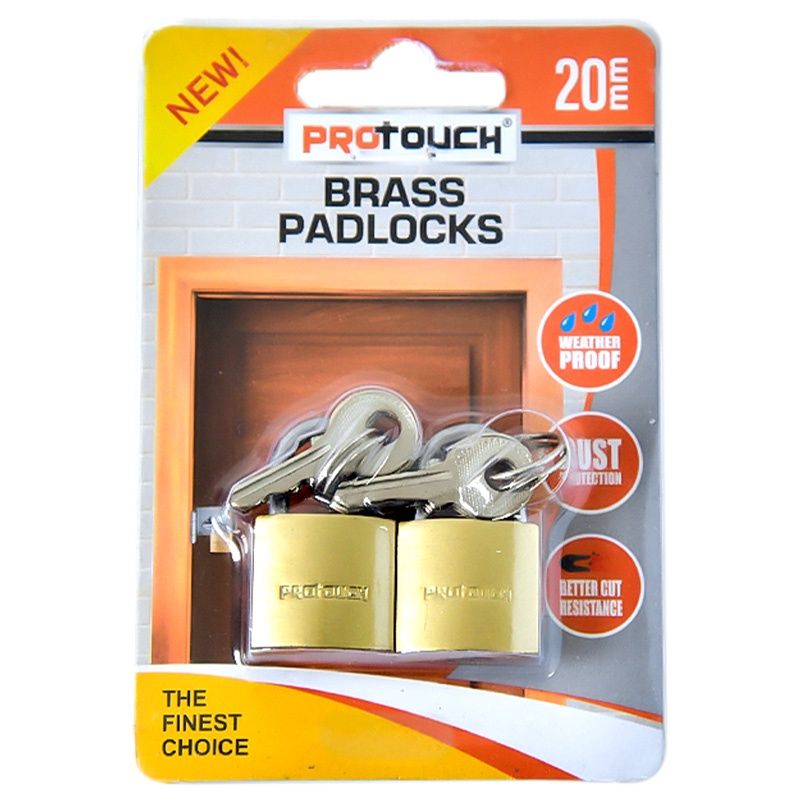 2 PC 20 MM BRASS PADLOCKS