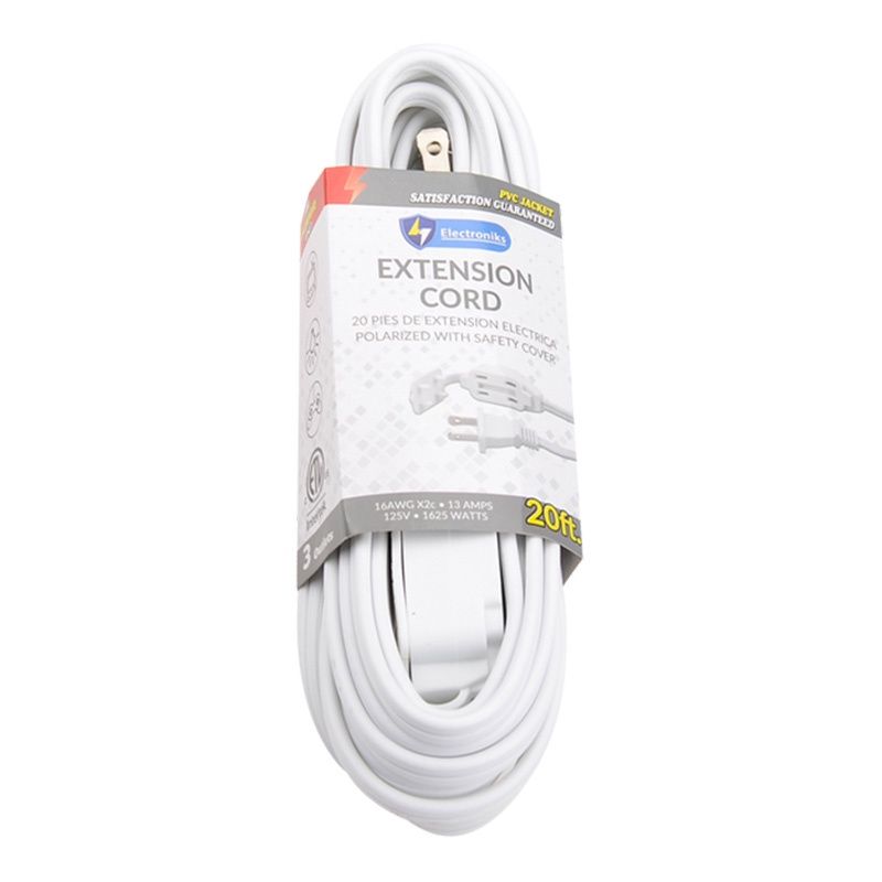 20FT. EXTENSION CORD WHITE