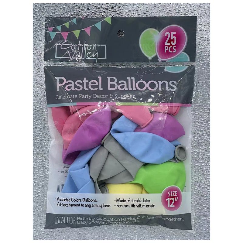 25PCS 12" PASTEL BALLOONS