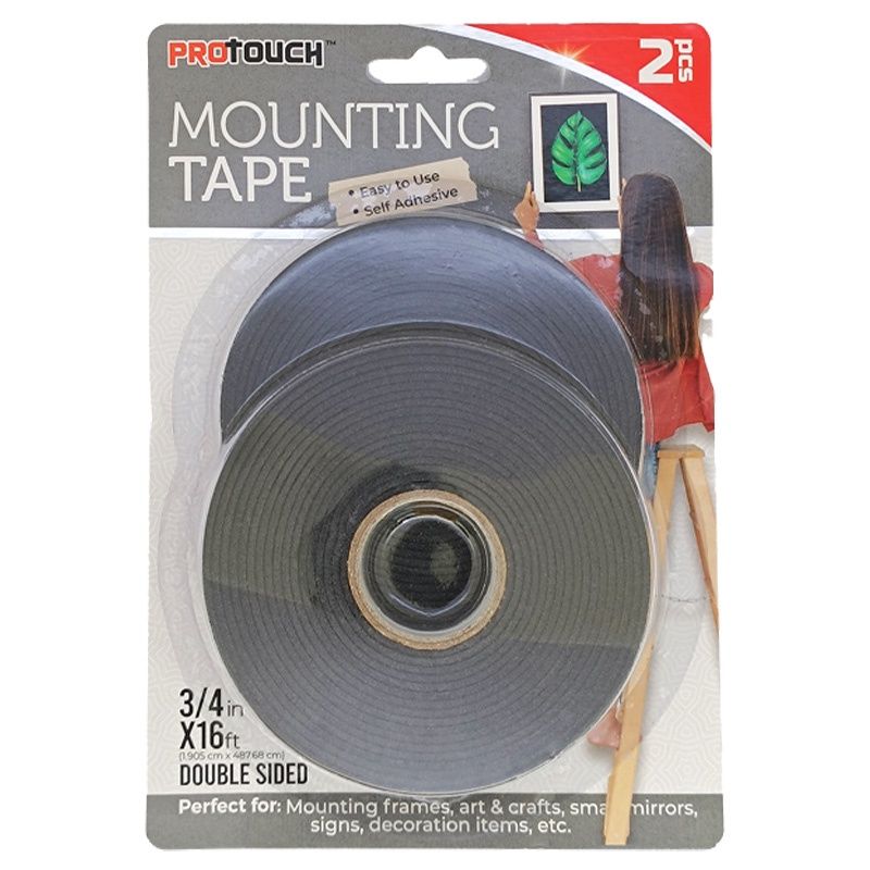 2PK BLACK MOUNTING TAPE