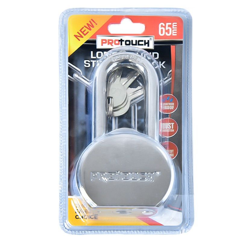 65MM LONG ROUND STEEL PAD LOCK