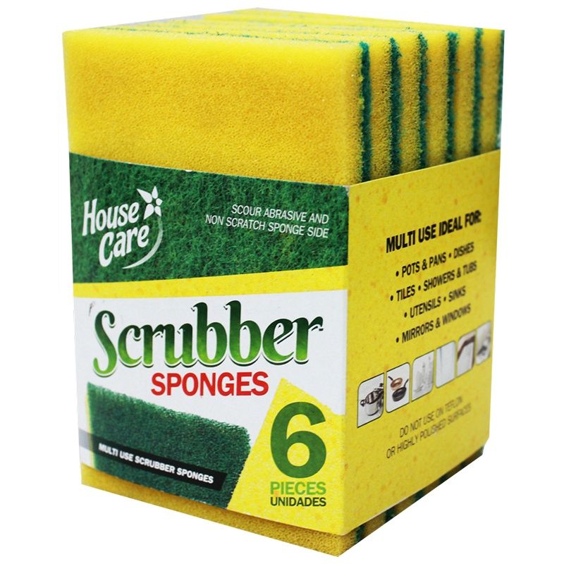 6PK MULTI-USE SPONGE SCOURER