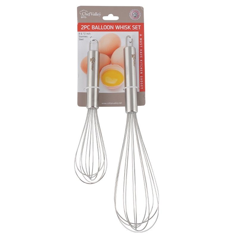 8" + 12" SS EGG WHISK 2 PCS