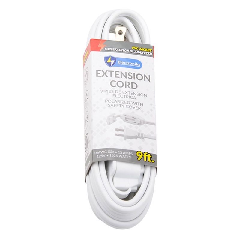 9FT. EXTENSION CORD WHITE