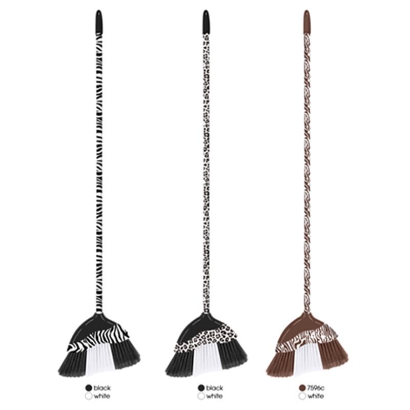 ANIMAL PRINT ANGLE BROOM asst