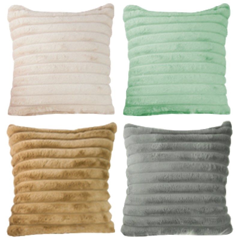FLANNEL CUSHION THROW PILLOW asst