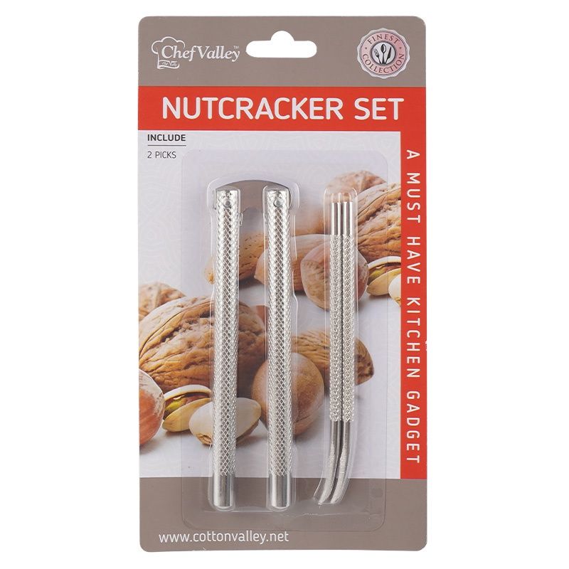 NICKLE PLATED NUT CRACKER W/2