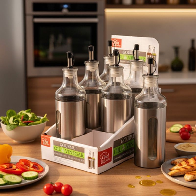 OIL VINEGAR GLASS BOTTLES