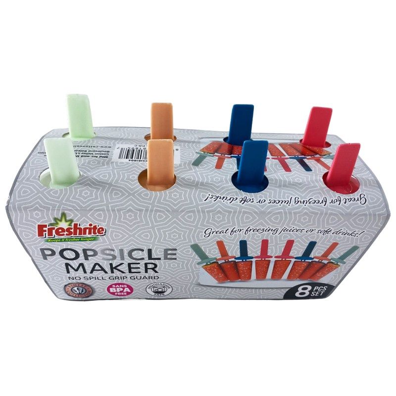 SET OF 8PC PLASTIC POPSICLE MOLDS