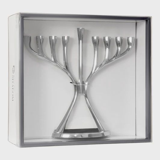 Aluminum Menorah Silver