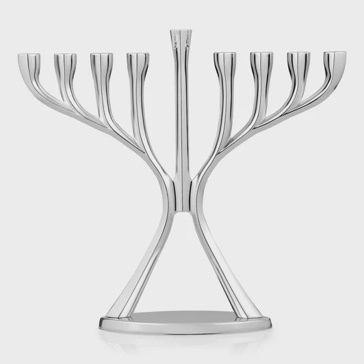 Aluminum Menorah Silver