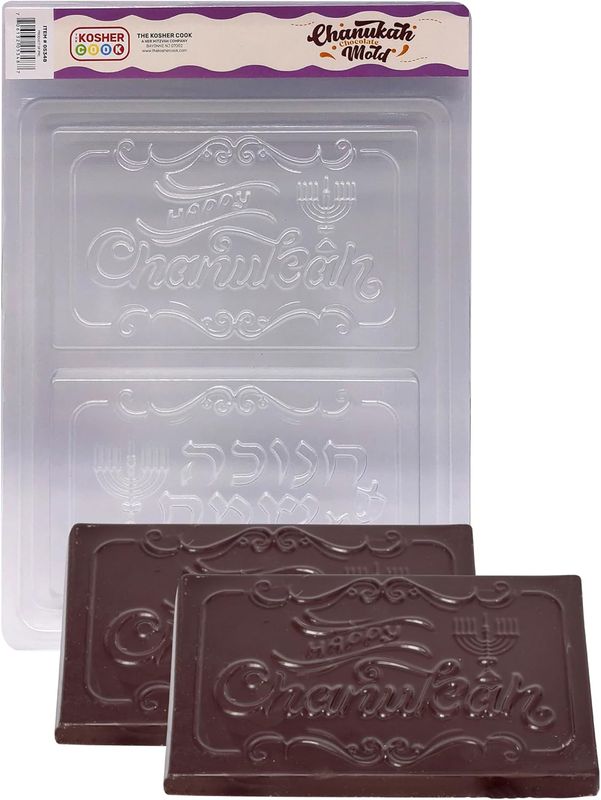 happy chanukkah chocolate bar mold
