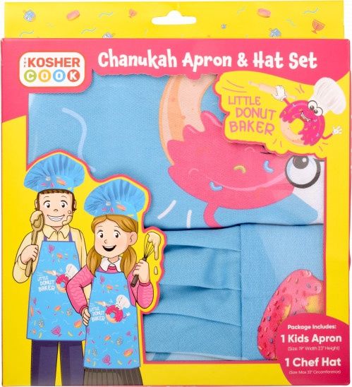 chanukkah apron and hat set