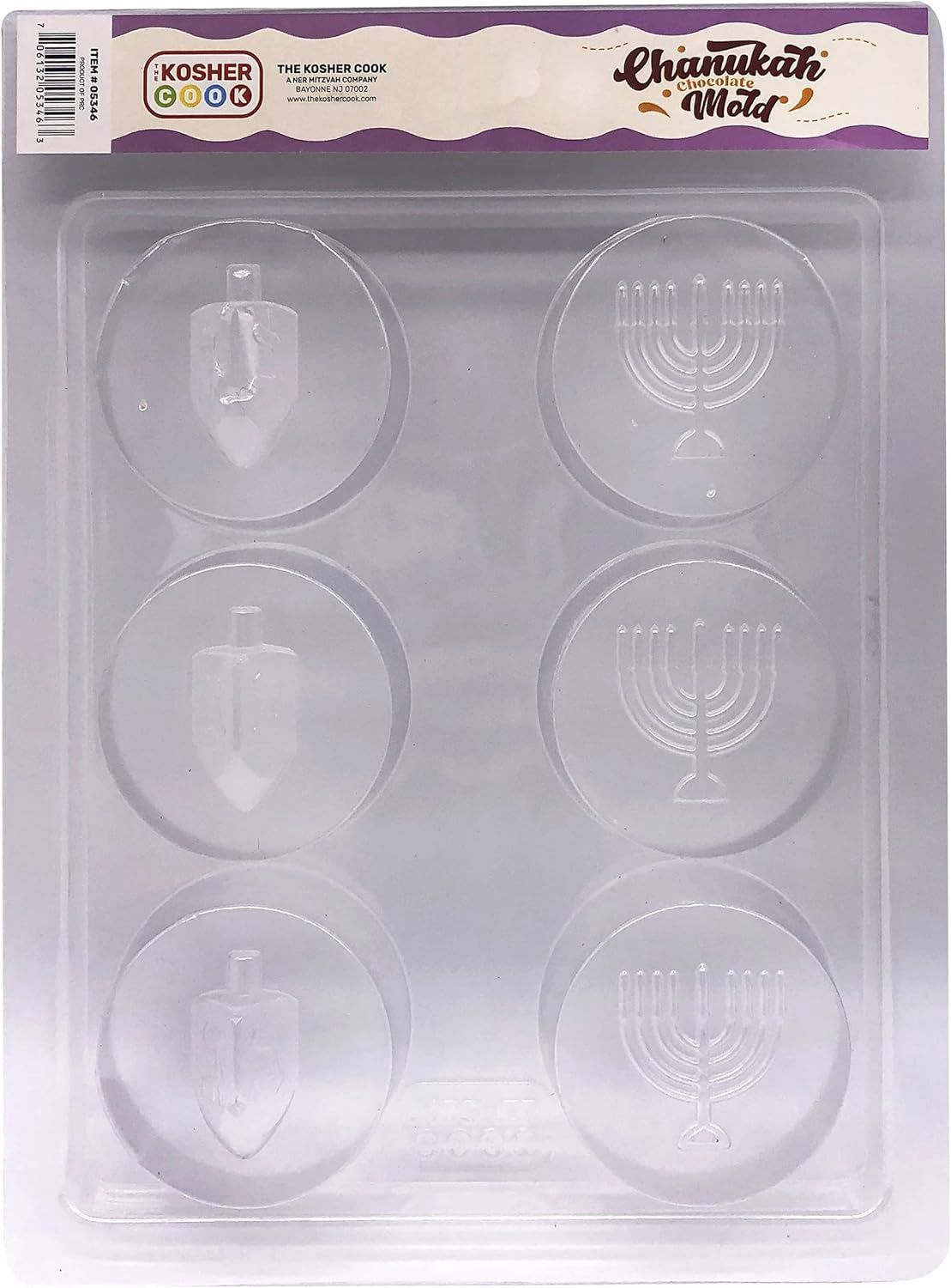 round chanukkah chocolate mold