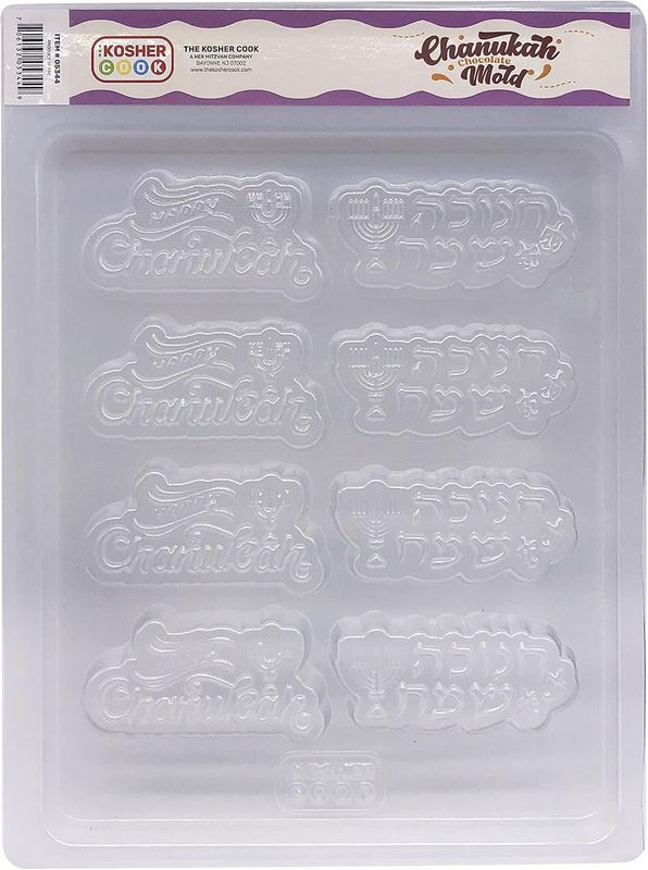 happy chanukkah shapes chocolate molds