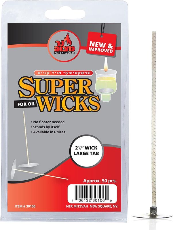 50PK. Super Wick 2 1/2" wick Large Tab