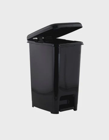 Slim Step Trash Can Black 10.5 Gal