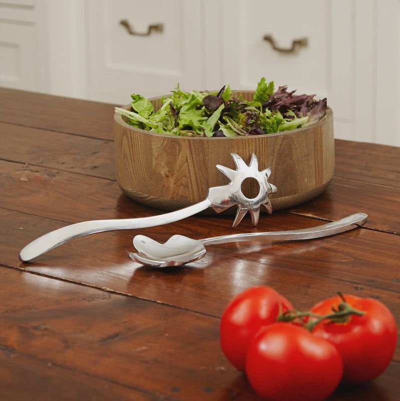 Flower Design Salad Servers