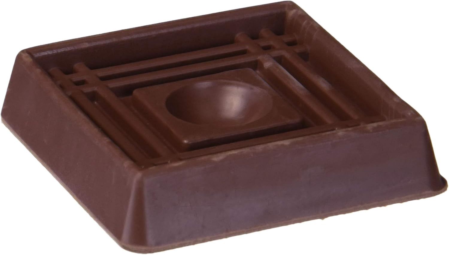 1-5/8" BROWN SQUARE RUBBER CUPS 4 PACK