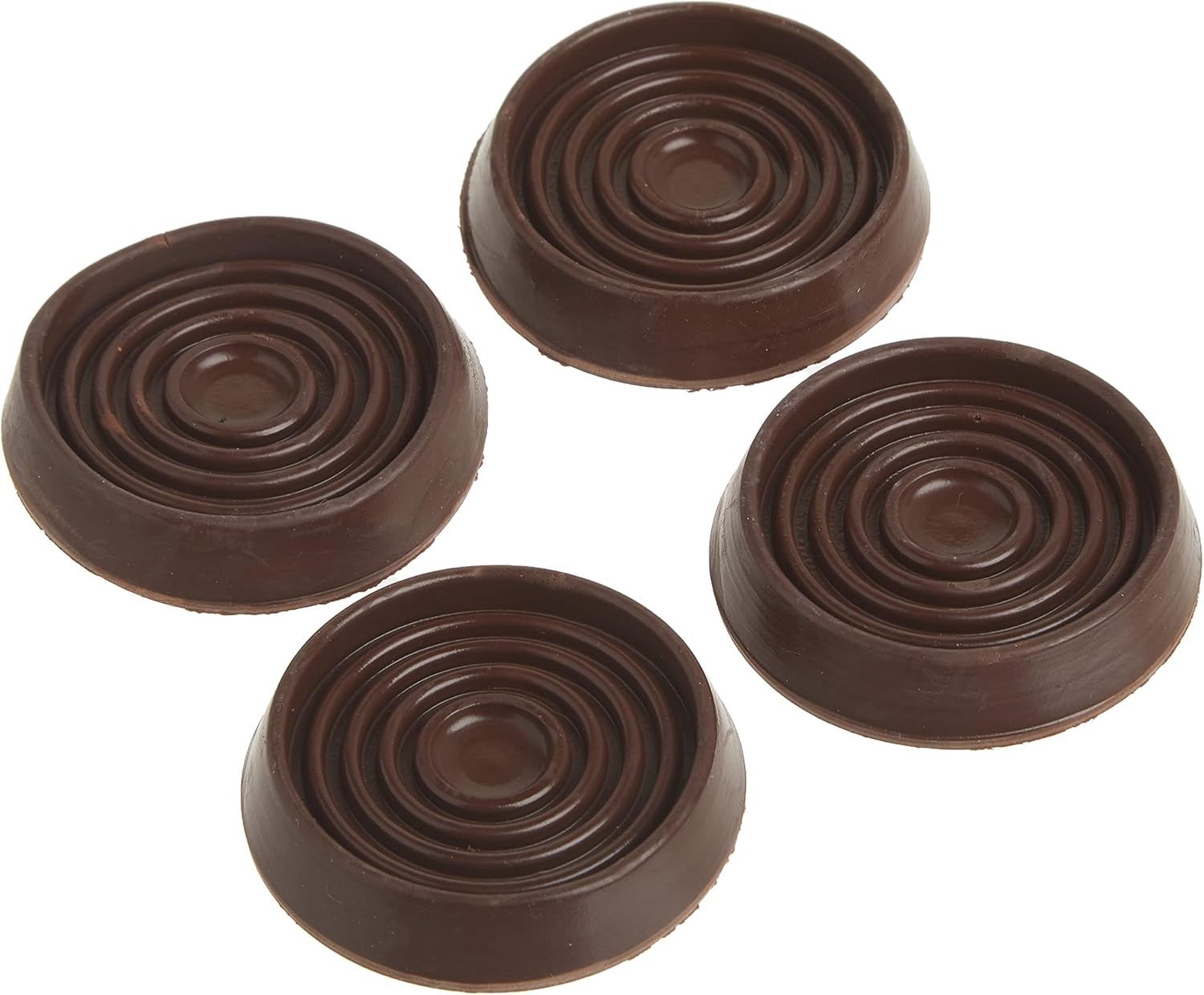 1-3/4" BROWN ROUND RUBBER CUPS 4 PACK
