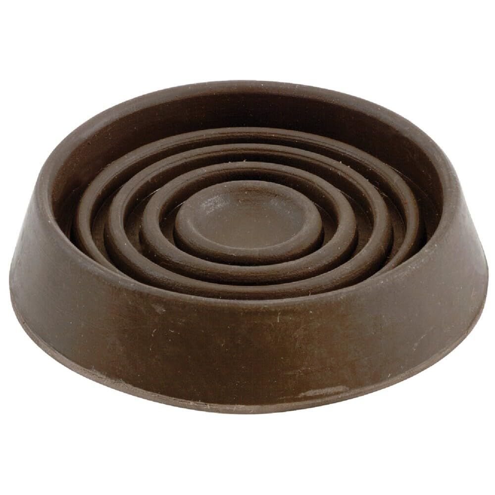 1-1/2" BROWN ROUND RUBBER CUPS 4 PACK