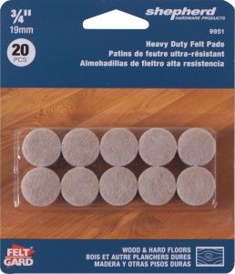 3/4" H.D.FELT PADS 20PACK