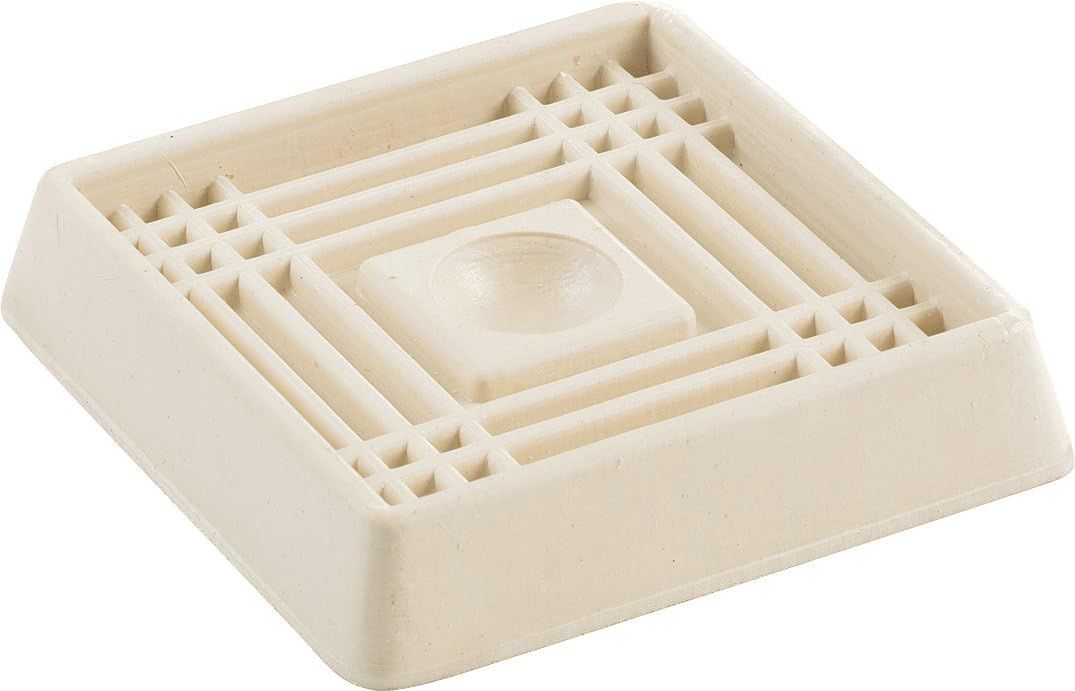 2" OFF-WHITE SQUARE RUBBER CUPS 4 PACK