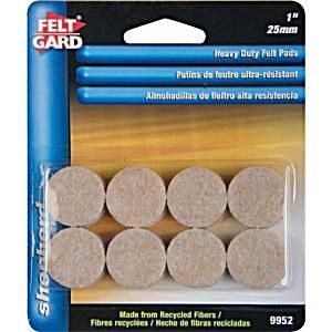 1" H.D. FELT PADS 16 Pk.