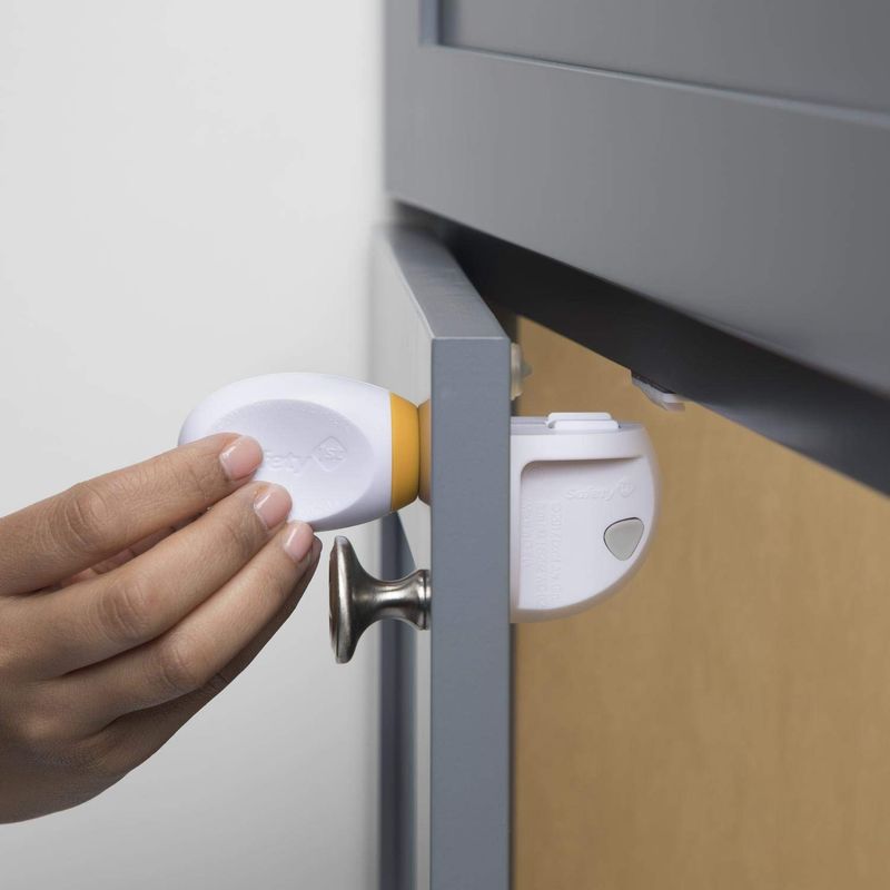 Adhesive Magnetic Lock System - 2 Locks And 1 Key