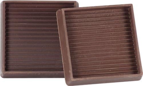 3" BROWN SQUARE RUBBER CUPS 2 PACK