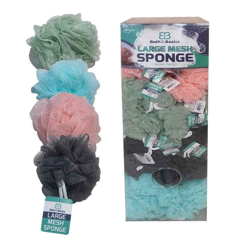 LARGE MESH SPONGE SINGLE ASST COLOR