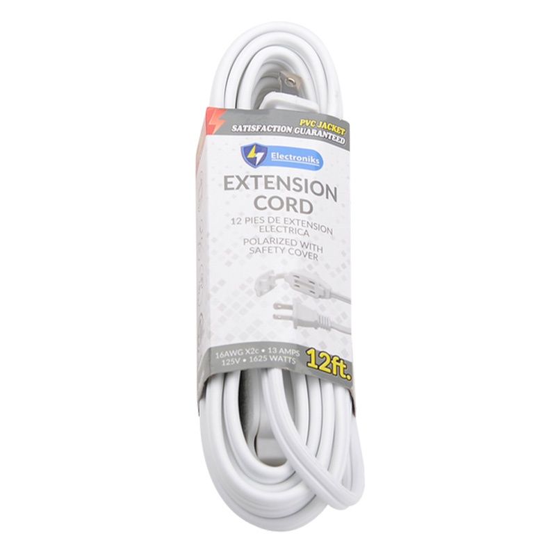 12FT. EXTENSION CORD WHITE