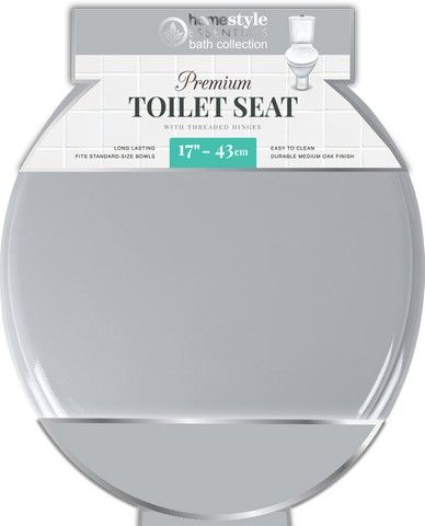 17" SILVER WOOD TOILET SEAT