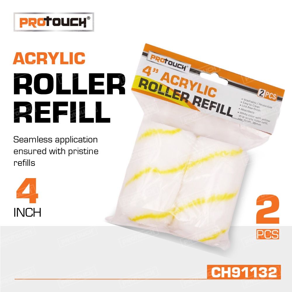 4" 2PCS ACRYLIC ROLLER REFILL